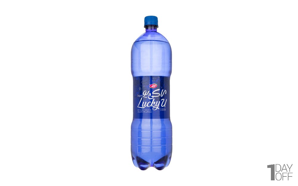آب معدنی گازدار لاکی یو کاله مقدار 1.5 لیتر
