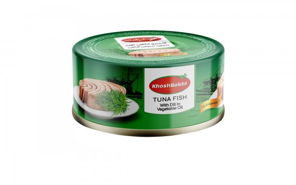کنسرو ماهی تون در روغن گیاهی با شوید خوشبخت مقدار 180 گرم