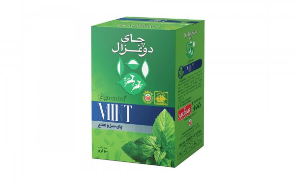 چای سبز و نعناع دوغزال مقدار 100 گرم 