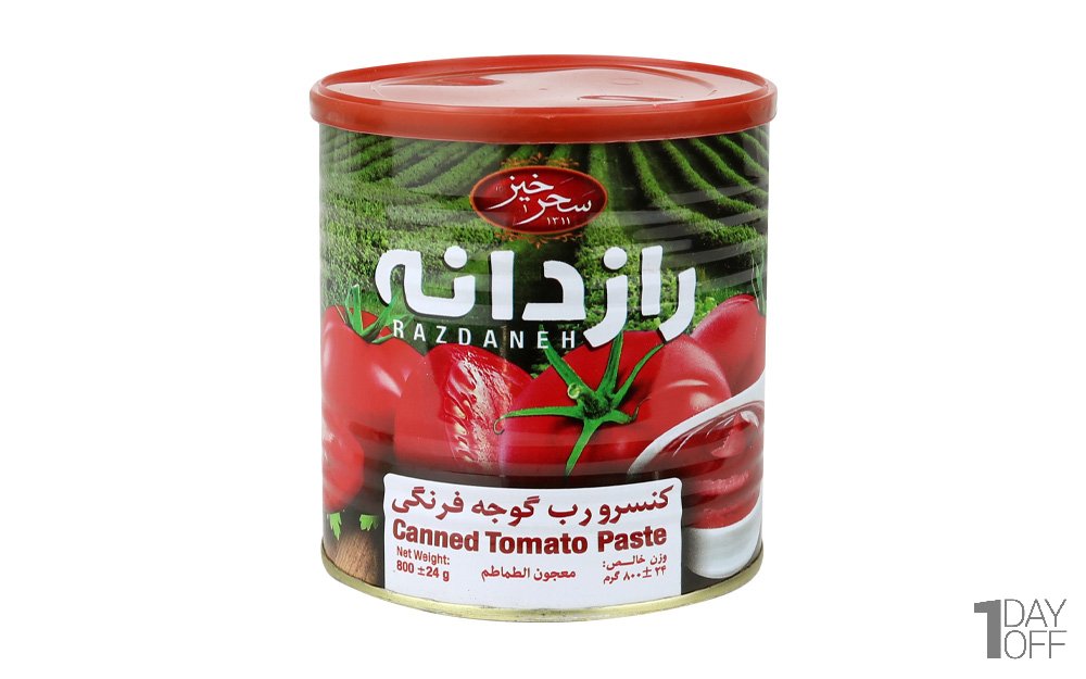 رب گوجه‌فرنگی رازدانه سحرخیز مقدار 800 گرم