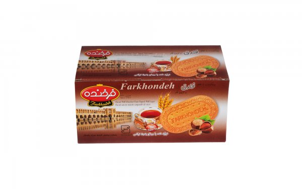 بیسکویت با طعم فندق و تزئین شکر فرخنده مقدار 900 گرم