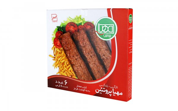 کباب ممتاز 70% گوشت قرمز مهیاپروتئین مقدار 600 گرم 