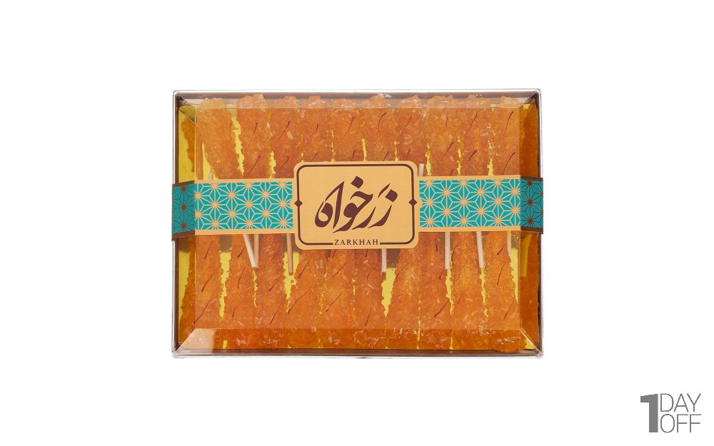 نبات زعفرانی چوبی کریستالی زرخواه بسته 20 عددی