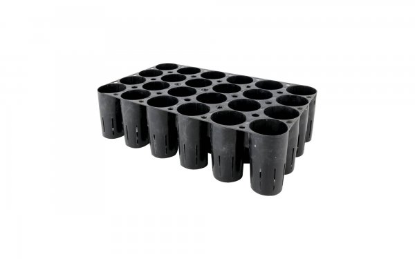 سینی نشا پلاستیکی استوانه‌ای 24 خانه سایز 21 در 34.5 سانتی‌متر رنگ مشکی