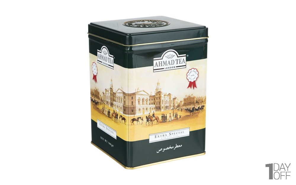 چای معطر مخصوص با ظرف فلزی احمد مقدار 500 گرم
