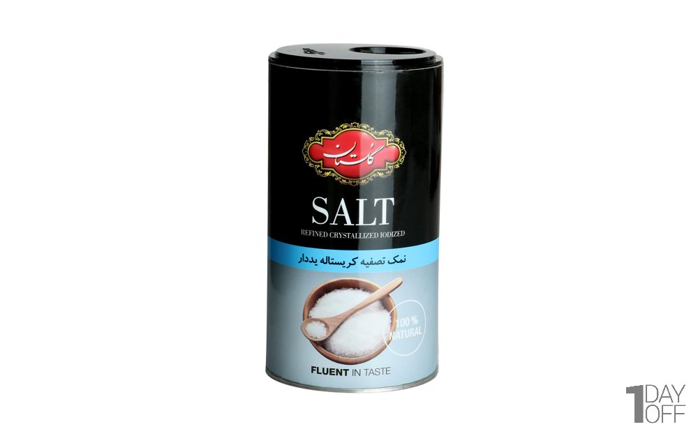 نمک کریستاله یددار گلستان مقدار 500 گرم