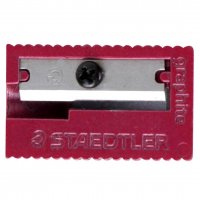 تراش استدلر (Staedtler) مدل Graphite نوع فلزی رنگ قرمز