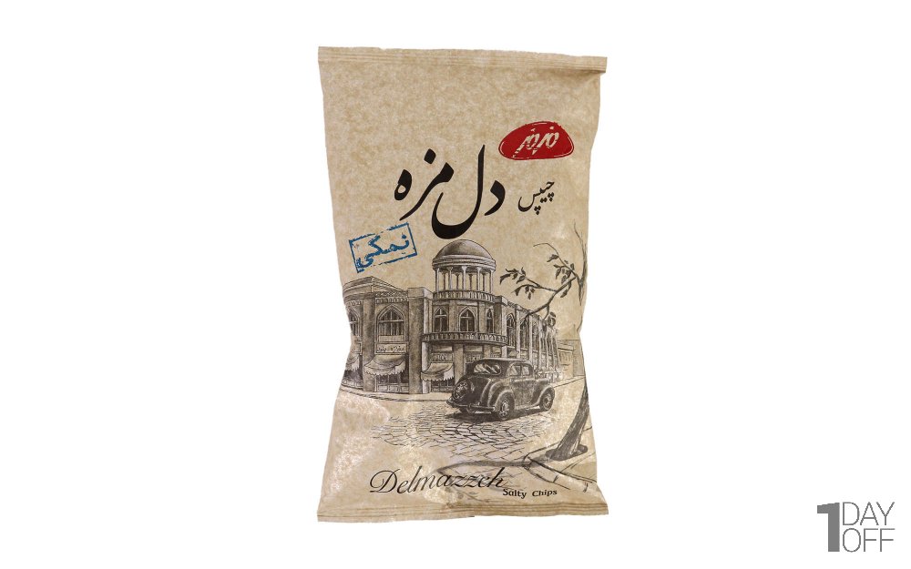چیپس دل مزه نمکی مزمز مقدار 90 گرم