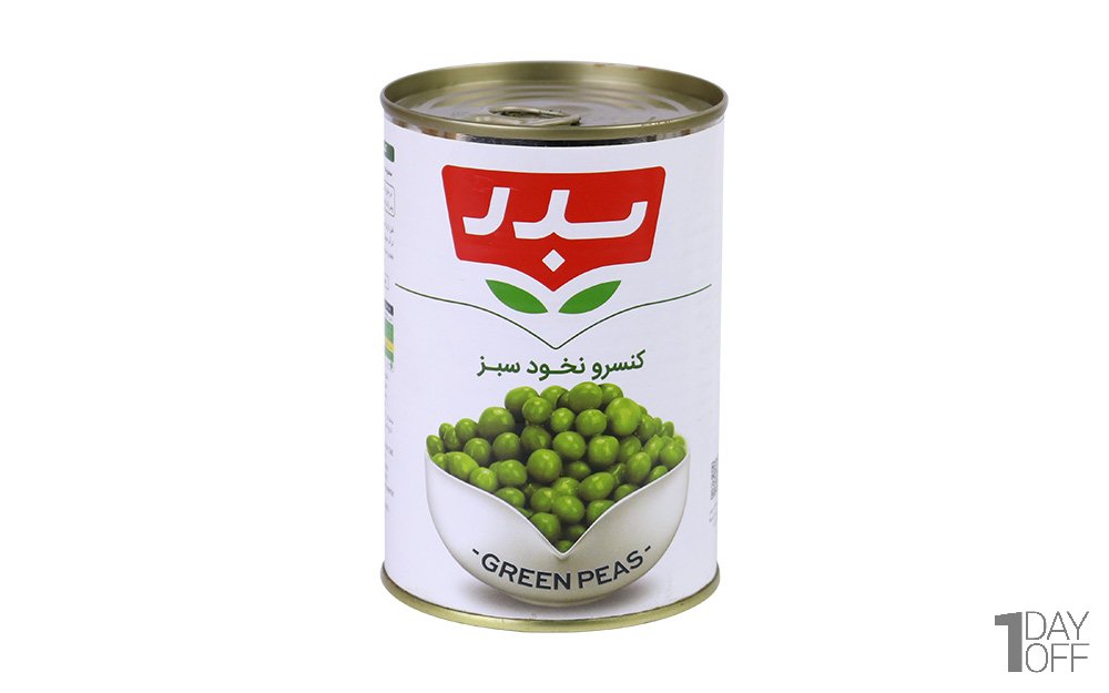 کنسرو نخود سبز بدر مقدار 430 گرم