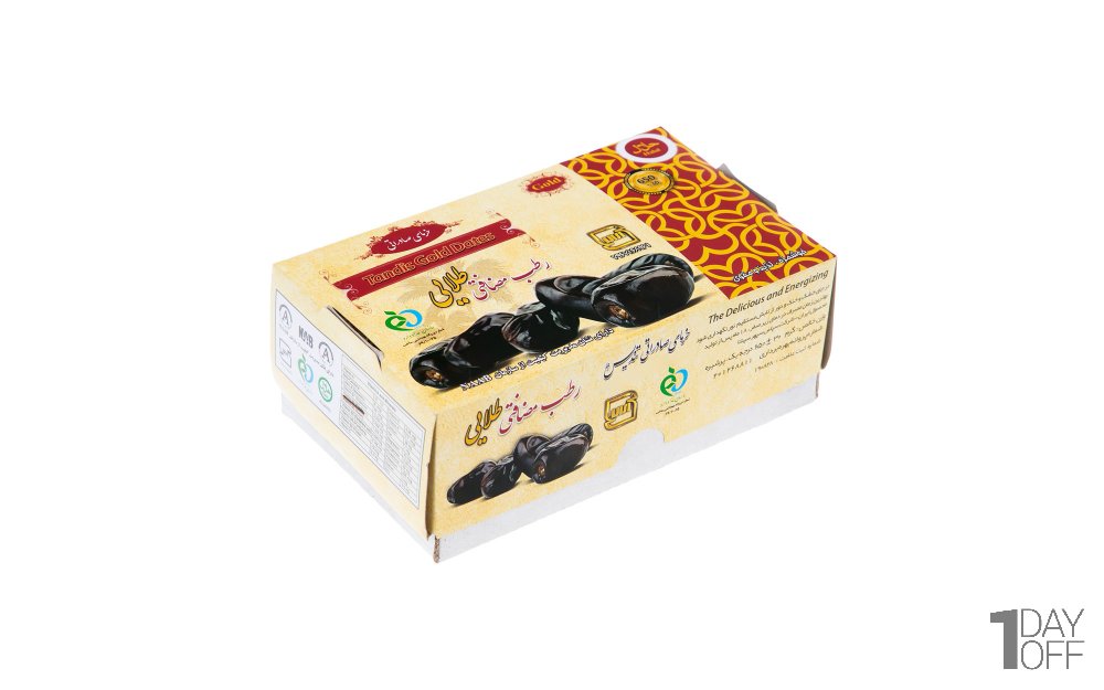 خرما مضافتی تندیس طلایی مقدار 650 گرم