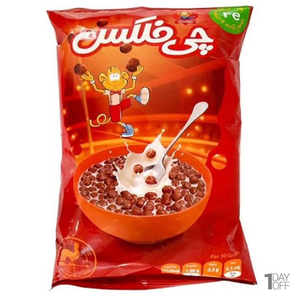 غلات صبحانه توپی کاکائویی چی‌فلکس چی‌توز مقدار 105 گرم