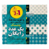 دستمال کاغذی 100 برگ دولایه چشمک طرح گلک بسته 3+1 عددی