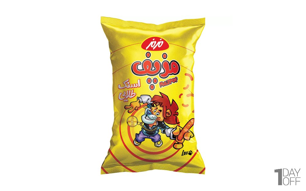 اسنک پنیری طلایی مزمز مقدار 160 گرم