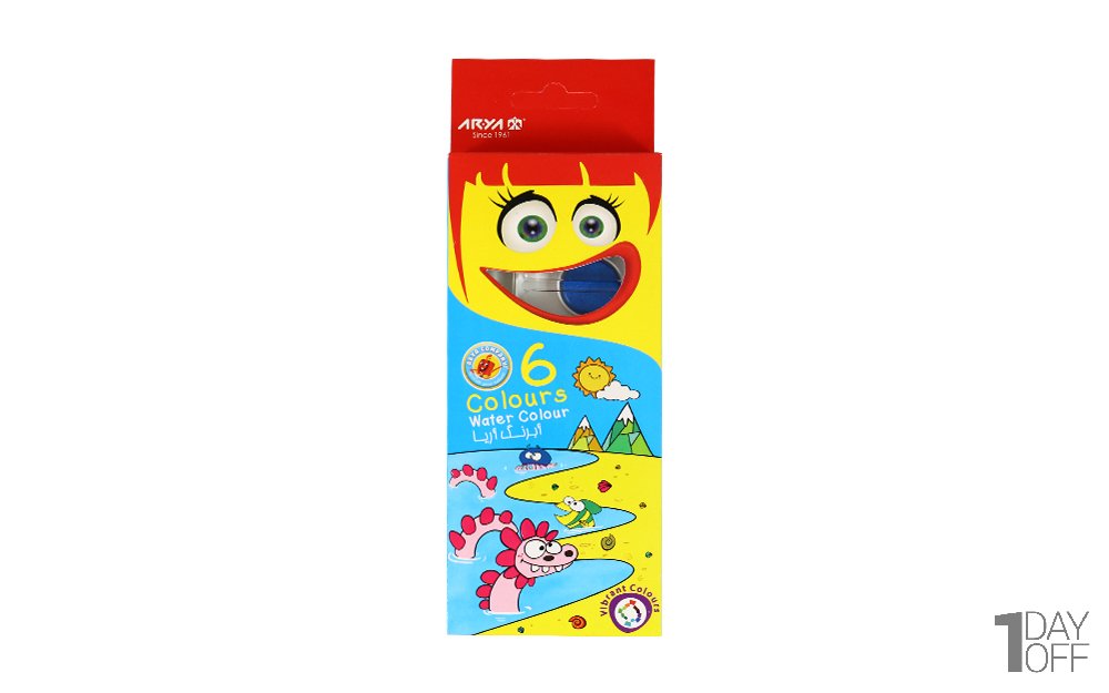 آبرنگ  6 رنگ آریا 