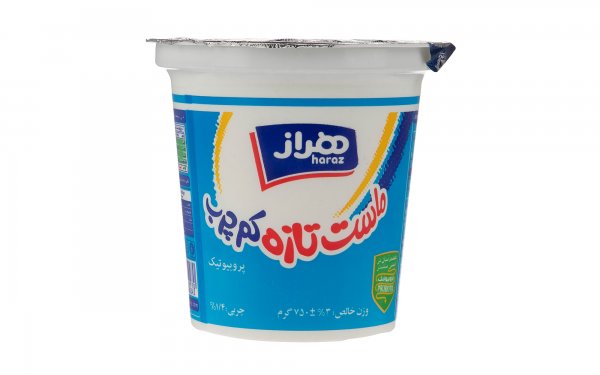 ماست کم‌چرب پروبیوتیک هراز مقدار 750 گرم