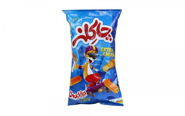 اسنک لوله‌ای با پنیر اضافه چاکلز مقدار 50 گرم