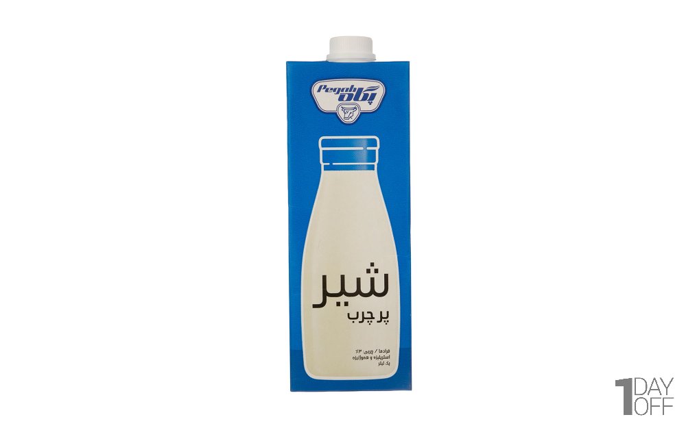 شیر پاستوریزه پرچرب پگاه مقدار 1 لیتر (انقضا 25 خرداد 1405)