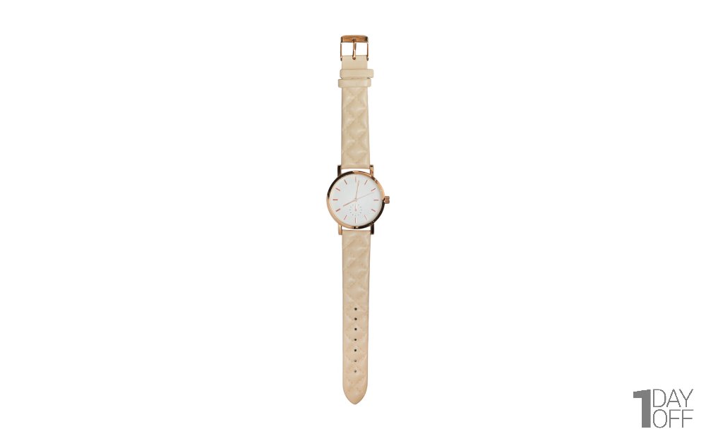 ساعت لاویسا (LOVISA) استرالیا مدل 5678 بند چرم دوخت‌دار رنگ کرم