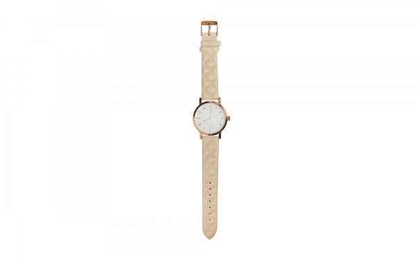 ساعت لاویسا (LOVISA) استرالیا مدل 5678 بند چرم دوخت‌دار رنگ کرم