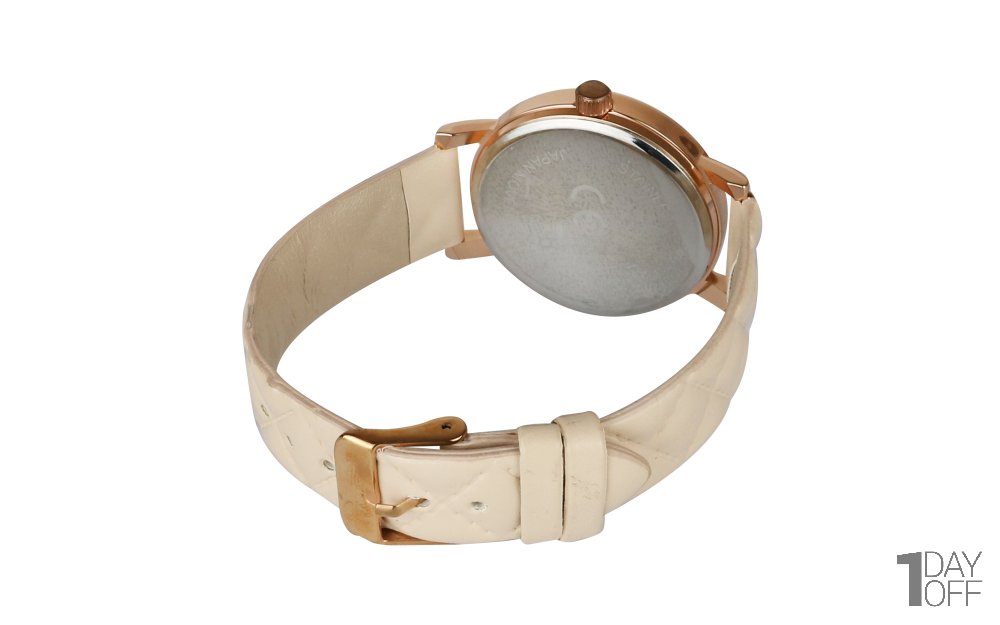 ساعت لاویسا (LOVISA) استرالیا مدل 5678 بند چرم دوخت‌دار رنگ کرم