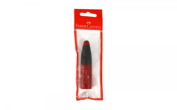 پاک‌کن چرخشی به همراه تراش فابر کاستل (Faber Castell) رنگ قرمز