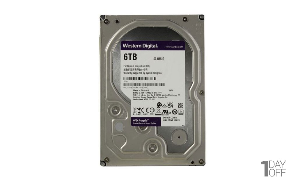 هارددیسک اینترنال وسترن دیجیتال بنفش WD62PURX ظرفیت 6 ترابایت