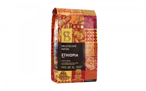 دانه قهوه اتیوپی (ETHIOPIA) مولتی‌کافه مقدار 250 گرم  