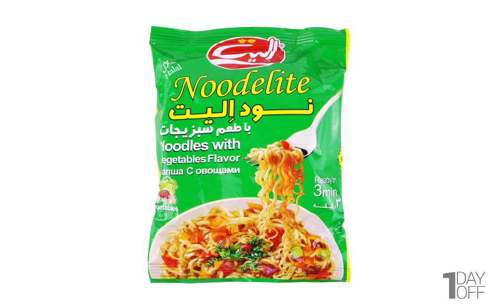  نودل با طعم سبزیجات الیت مقدار 75 گرم
