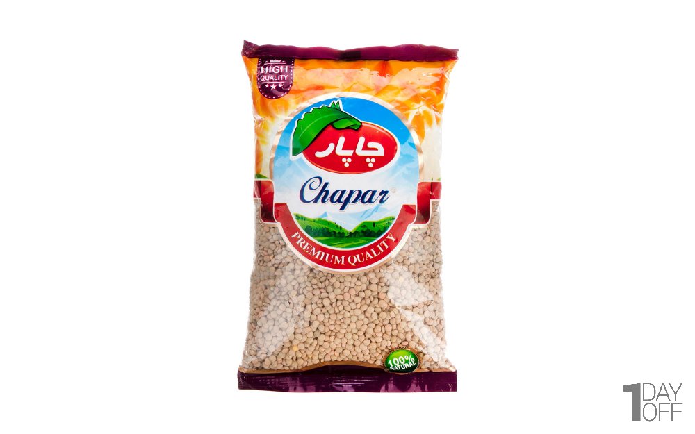 عدس ریز چاپار مقدار 900 گرم