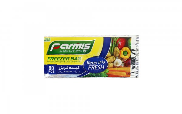 کیسه فریزر متالایز پرمیس 80 برگ ابعاد 35x25 سانتی‌متر