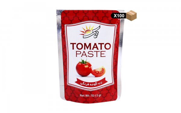 رب گوجه‌فرنگی یک نفره تک مقدار 70 گرم - بسته 100 عددی