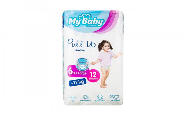 پوشک شورتی بچه مای بیبی سایز 6 بسته 12 عددی