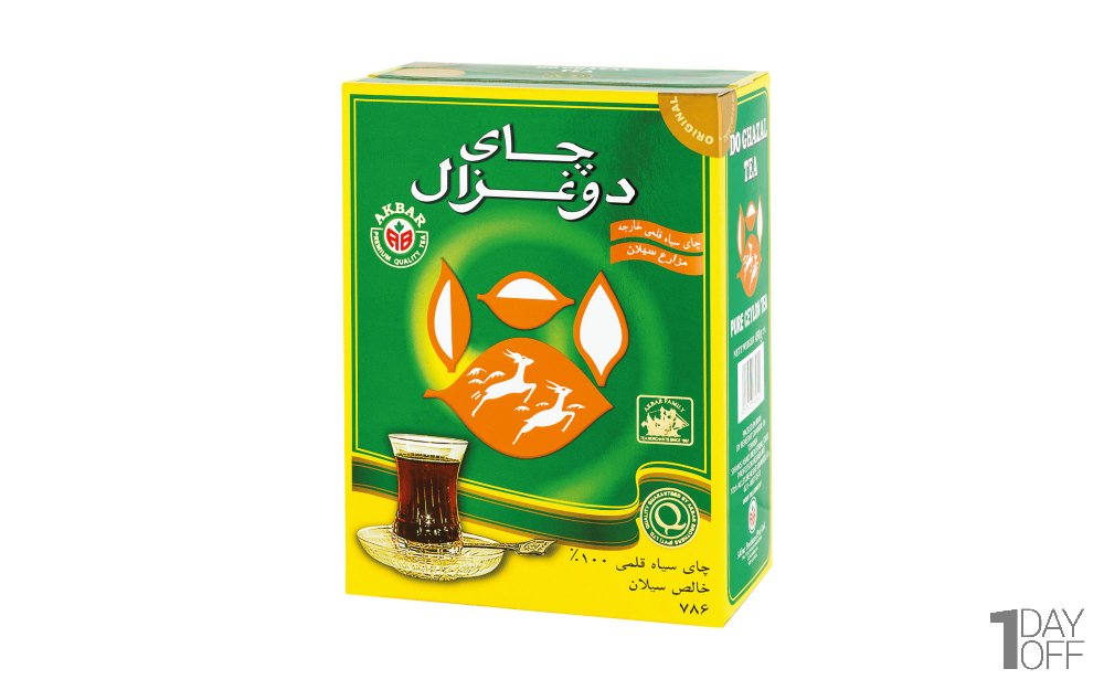 چای سیاه قلمی دوغزال مقدار 450 گرم