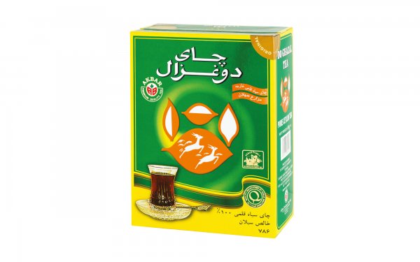 چای سیاه قلمی دوغزال مقدار 450 گرم