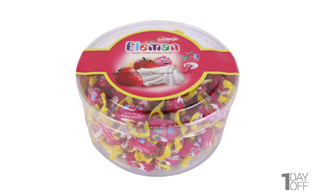 تافی مغزدار خامه توت‌فرنگی اِلِمان (ELEMAN)