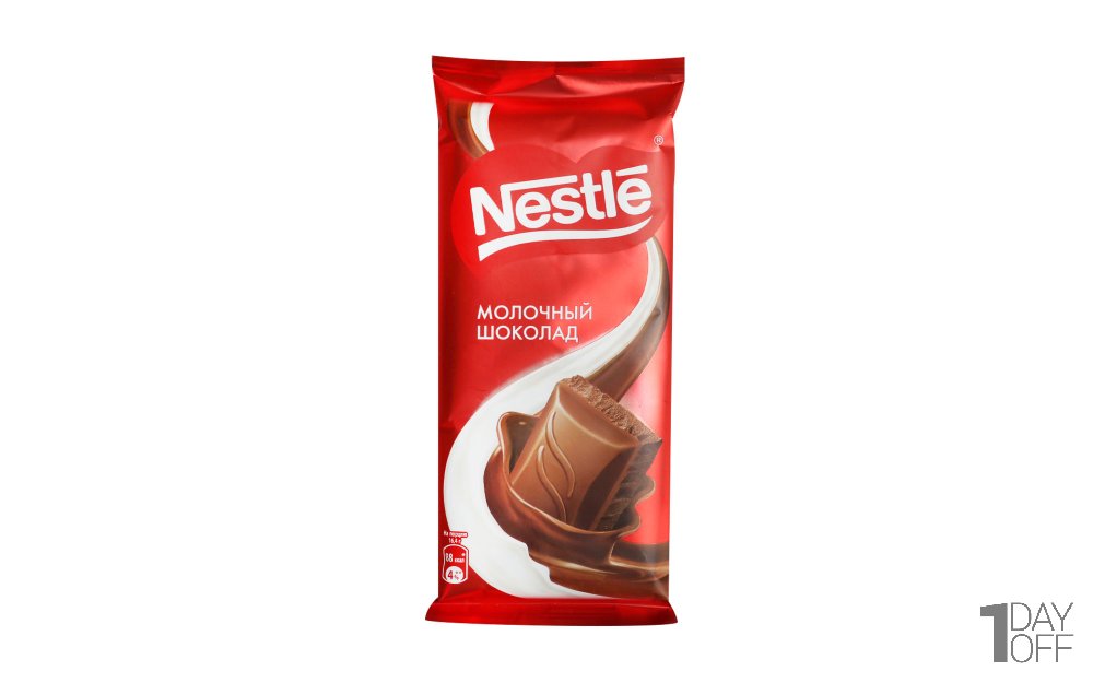 شکلات شیری نستله (nestle) مقدار 82 گرم