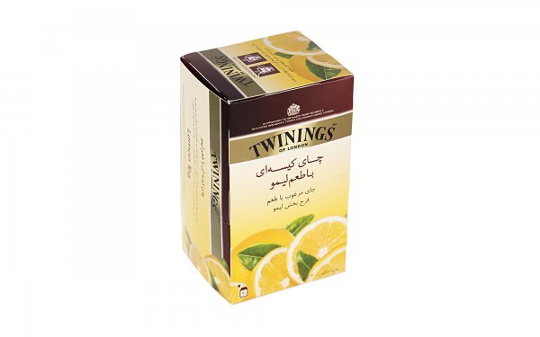 چای سیاه کیسه‌ای با طعم لیمو توینینگز بسته 20 عددی