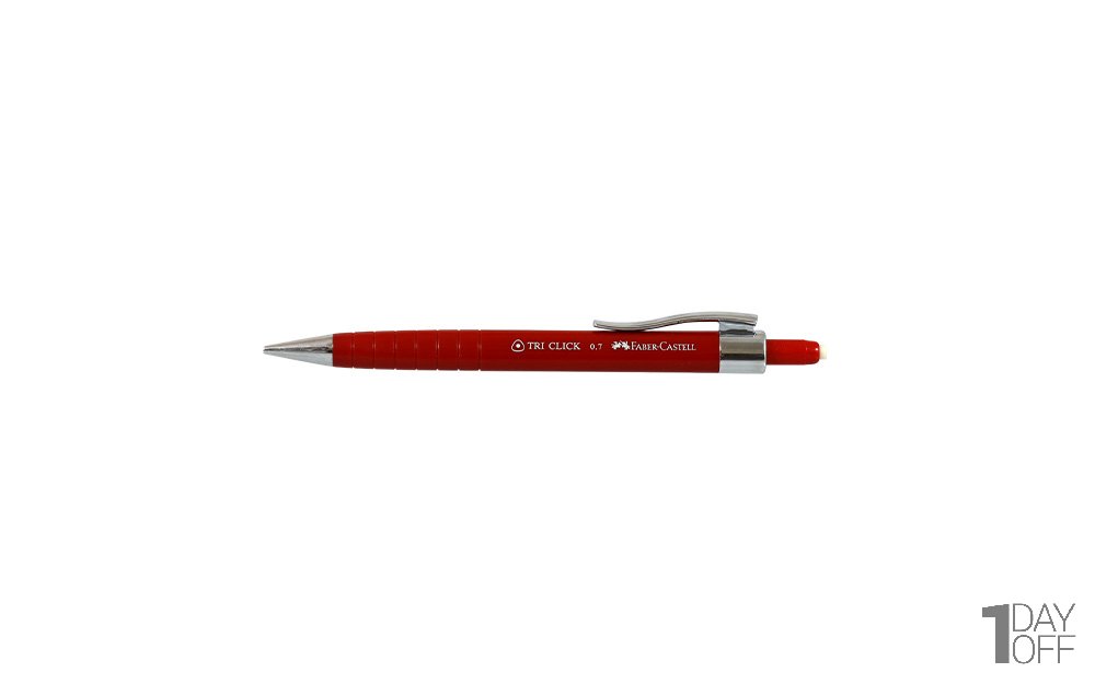  مداد نوکی 0.7 میلی‌متری فابر کاستل (Faber Castell) مدل Tri Click رنگ قرمز