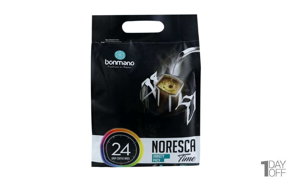 قهوه نورسکا تایم متنوع بن‌مانو ترکیبی بسته 24 عددی 