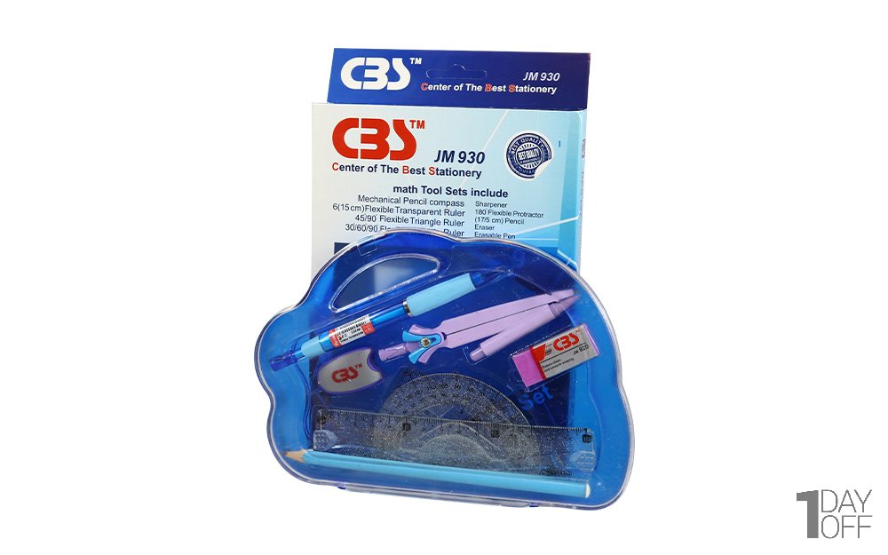ست ریاضی سی‌بی‌اس (CBS) مدل JM 930 نوع ژله‌ای رنگ آبی تیره