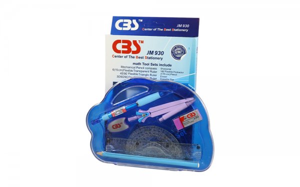 ست ریاضی سی‌بی‌اس (CBS) مدل JM 930 نوع ژله‌ای رنگ آبی تیره