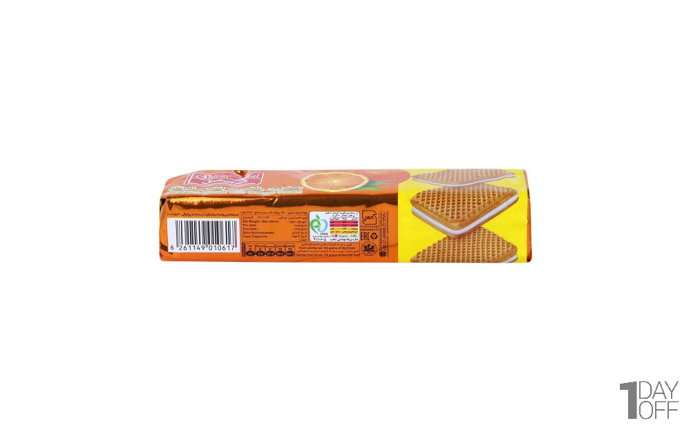 بیسکویت کرم‌دار پرتقال شیرین‌عسل مقدار 120 گرم