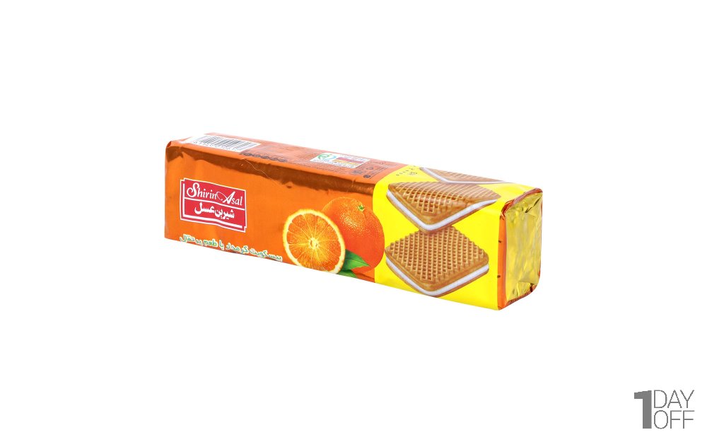 بیسکویت کرم‌دار پرتقال شیرین‌عسل مقدار 120 گرم