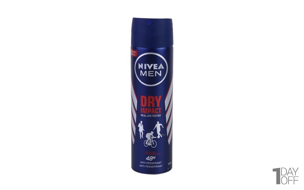اسپری ضدتعریق مردانه dry Impact نیوا (Nivea) مقدار 150 میلی‌لیتر