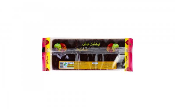 لواشک ترش با طعم آلبالو و سیب خشکپاک مقدار 90 گرم