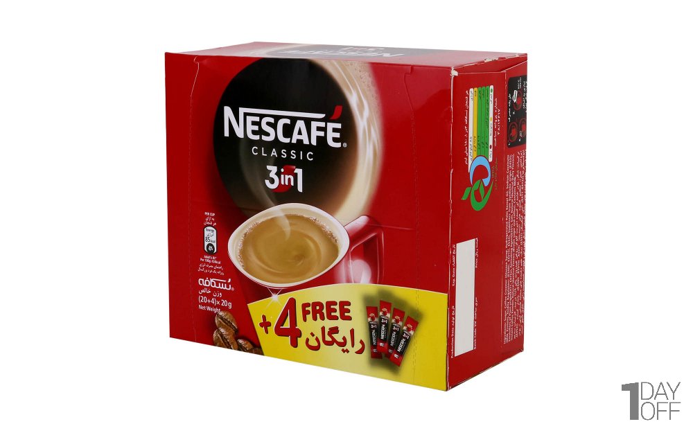 کافی میکس نسکافه 3 در 1 کلاسیک نستله 4+20 عددی 