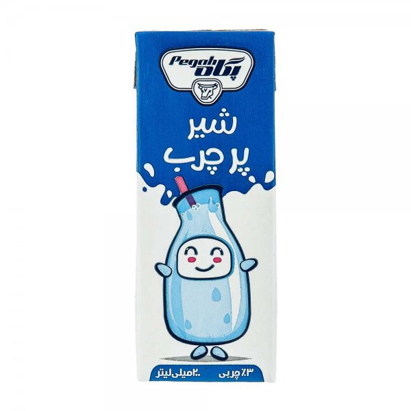 شیر پرچرب 3 درصد پگاه مقدار 200 میلی‌لیتر