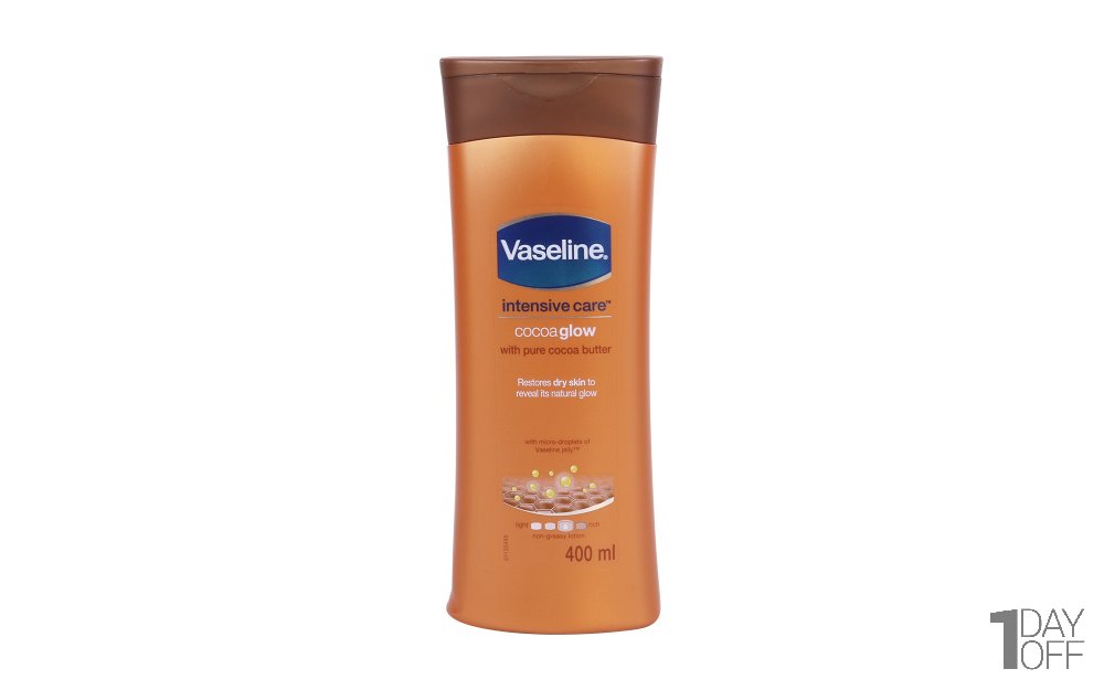 لوسیون بدنCocoa Glow وازلین (Vaseline) مقدار 400 میلی‌لیتر