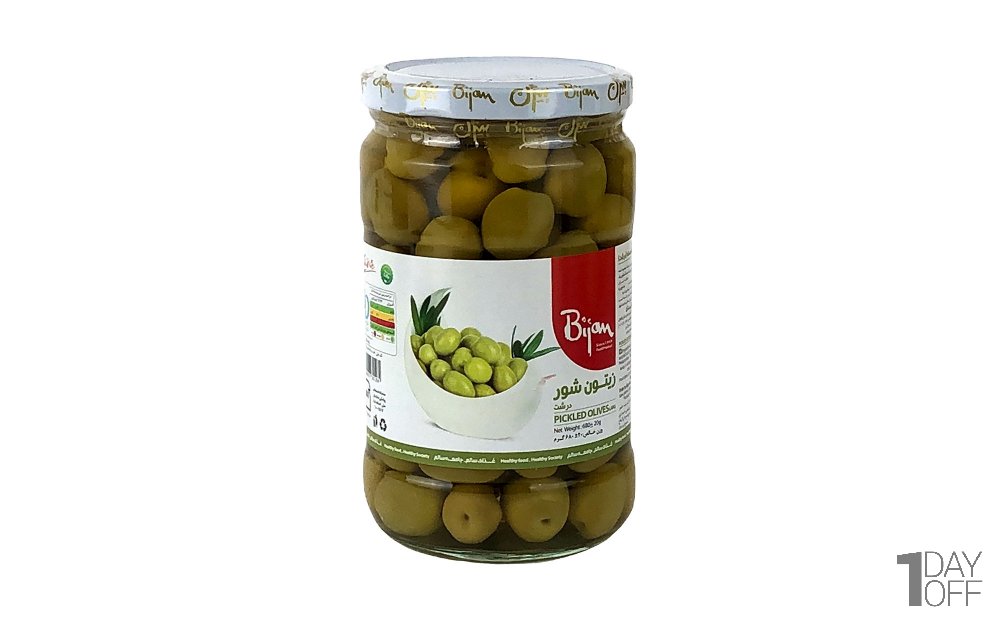 زیتون شور درشت بیژن مقدار 680 گرم