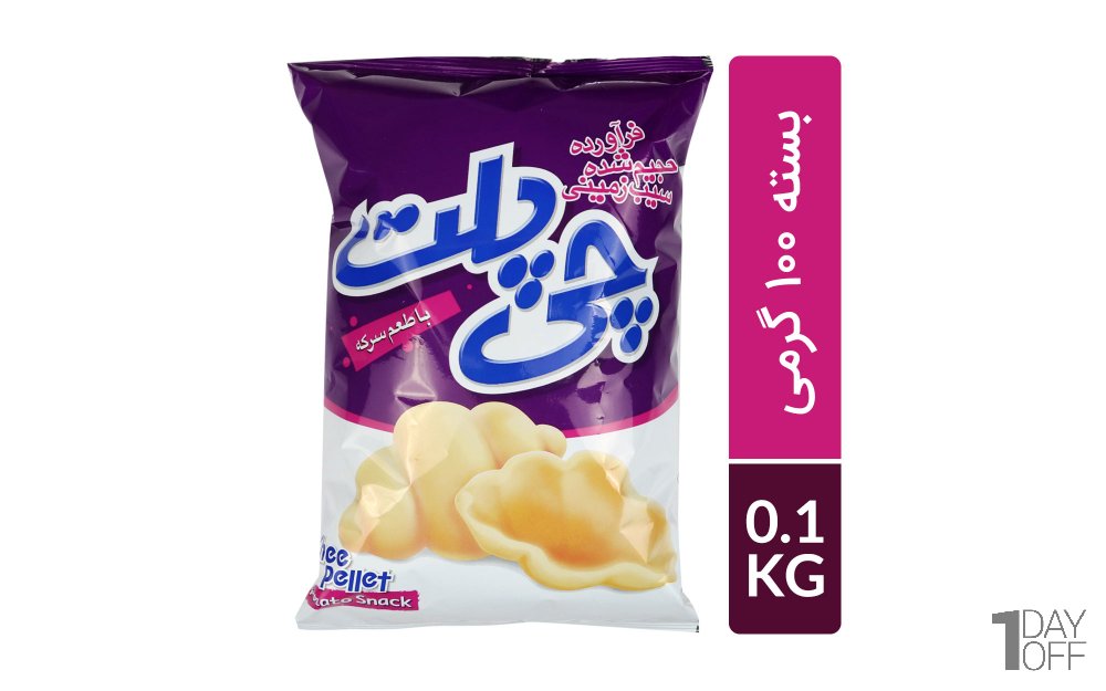 اسنک سرکه نمکی چی‌پلت مقدار 100 گرم 
